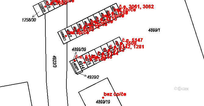 Ústí nad Labem-centrum 5143, Ústí nad Labem na parcele st. 4917 v KÚ Ústí nad Labem, Katastrální mapa