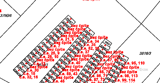 Zlín 36,52 na parcele st. 5345/4 v KÚ Zlín, Katastrální mapa