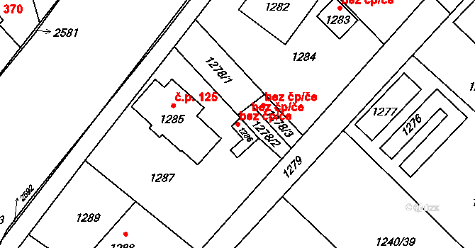 Česká Ves 38530228 na parcele st. 1286 v KÚ Česká Ves, Katastrální mapa