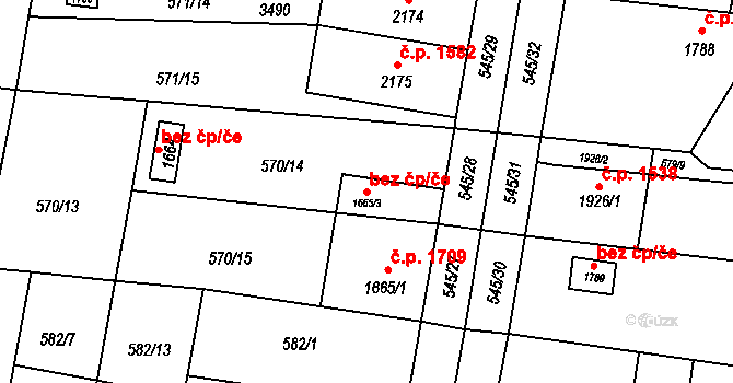 Hořice 39780228 na parcele st. 1665/3 v KÚ Hořice v Podkrkonoší, Katastrální mapa