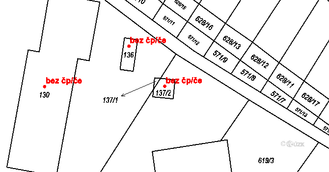 Chotiněves 41092228 na parcele st. 137/2 v KÚ Chotiněves, Katastrální mapa