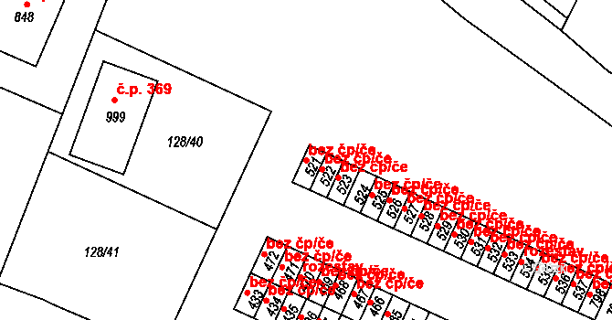 Františkovy Lázně 42510228 na parcele st. 521 v KÚ Horní Lomany, Katastrální mapa
