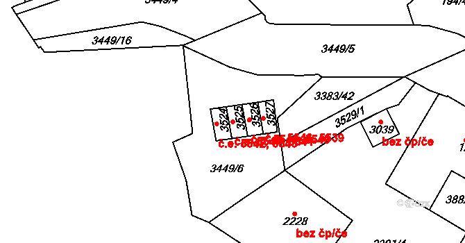 Česká Třebová 5541,5544 na parcele st. 3525 v KÚ Česká Třebová, Katastrální mapa