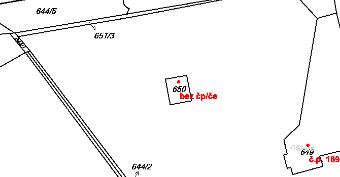 Kovalovice 45710228 na parcele st. 650 v KÚ Kovalovice, Katastrální mapa
