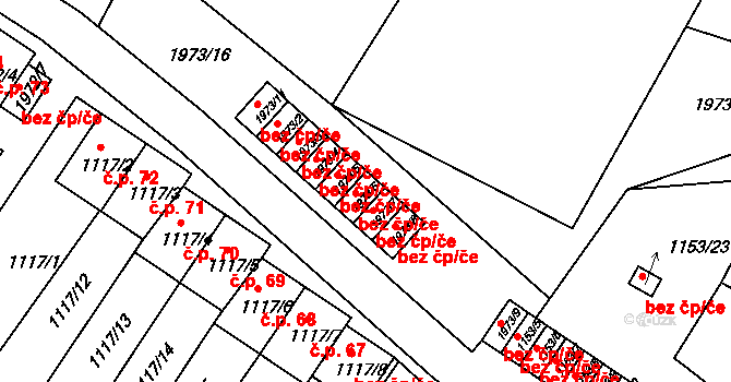 Vimperk 46190228 na parcele st. 1973/6 v KÚ Vimperk, Katastrální mapa