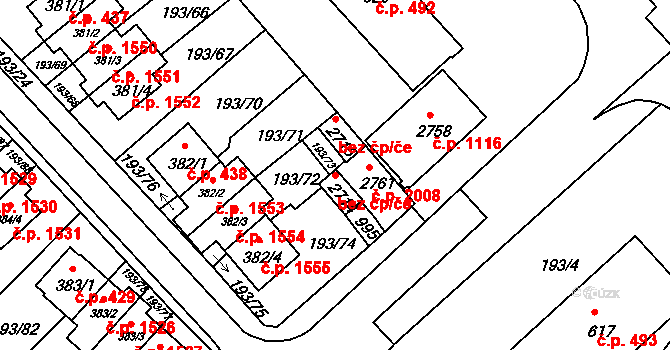 Sezimovo Ústí 47434228 na parcele st. 2714 v KÚ Sezimovo Ústí, Katastrální mapa