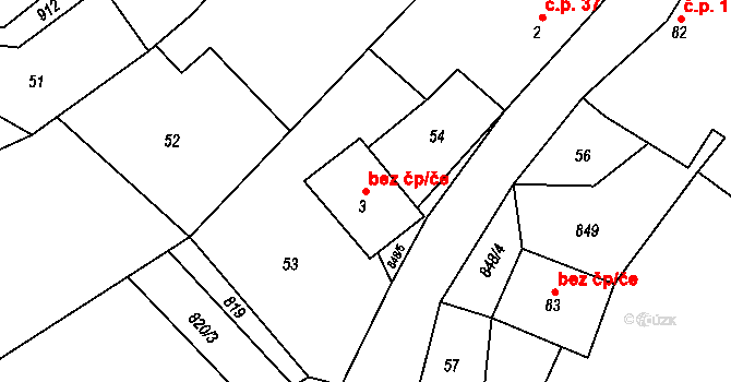 Leština 47729228 na parcele st. 3 v KÚ Leština, Katastrální mapa