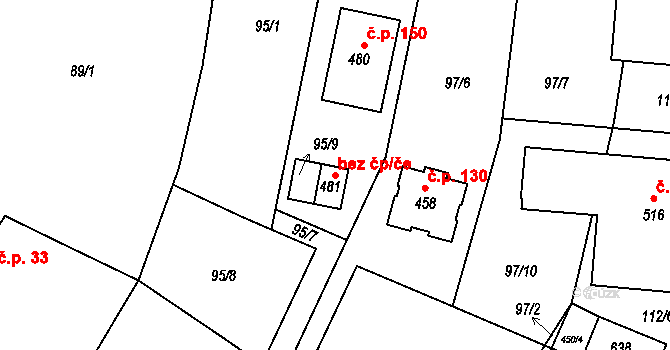 Litomyšl 50112228 na parcele st. 481 v KÚ Nedošín, Katastrální mapa