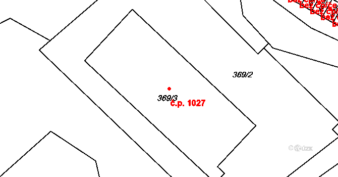 Vítkov 1027 na parcele st. 369/3 v KÚ Vítkov, Katastrální mapa