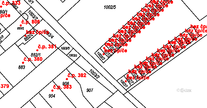 Chropyně 77752228 na parcele st. 1002/2 v KÚ Chropyně, Katastrální mapa