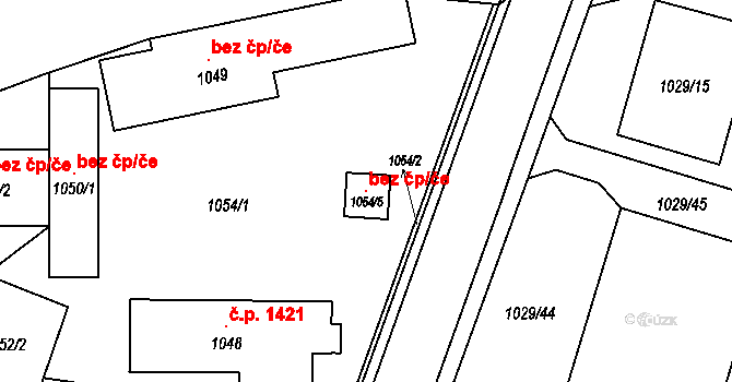 Brumov-Bylnice 103945229 na parcele st. 1054/5 v KÚ Brumov, Katastrální mapa