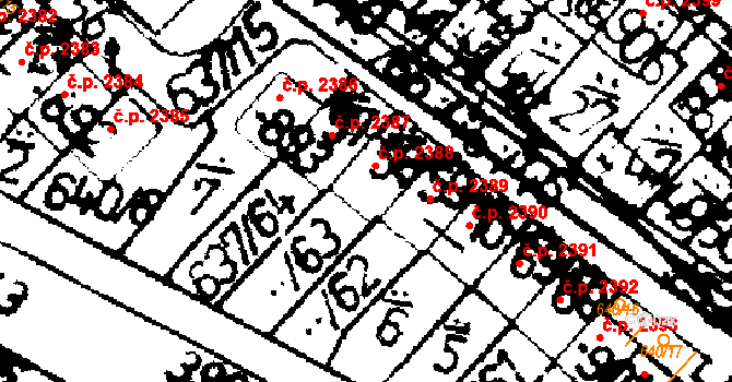 Podlusky 2388, Roudnice nad Labem na parcele st. 895 v KÚ Podlusky, Katastrální mapa