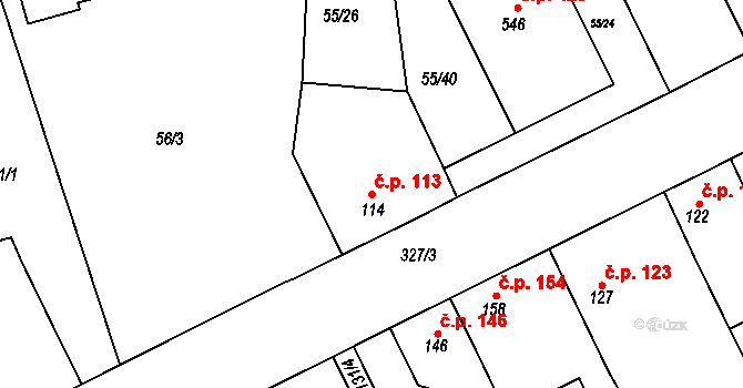 Litol 113, Lysá nad Labem na parcele st. 114 v KÚ Litol, Katastrální mapa
