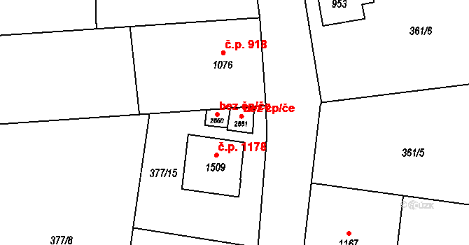 Lipník nad Bečvou 43826229 na parcele st. 2861 v KÚ Lipník nad Bečvou, Katastrální mapa