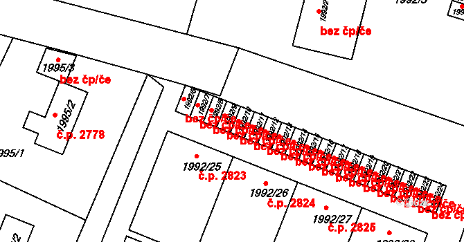 Teplice 45116229 na parcele st. 1992/9 v KÚ Teplice, Katastrální mapa