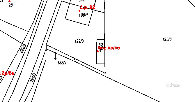 Třebechovice pod Orebem 46453229 na parcele st. 100/2 v KÚ Polánky nad Dědinou, Katastrální mapa