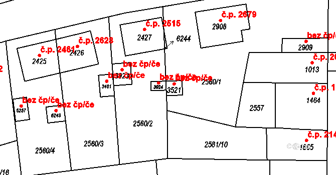 Břeclav 47205229 na parcele st. 3521 v KÚ Břeclav, Katastrální mapa