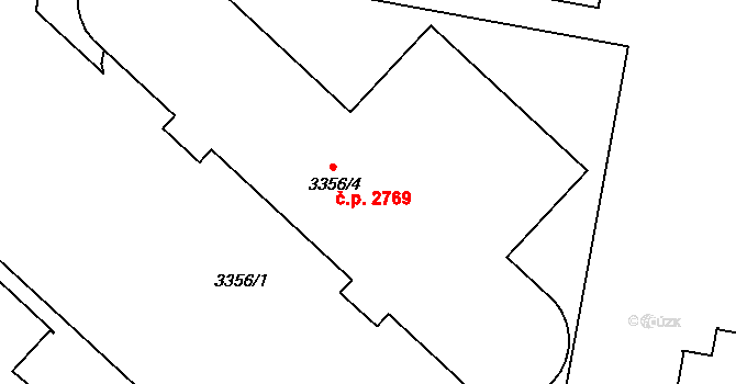 České Budějovice 3 2769, České Budějovice na parcele st. 3356/4 v KÚ České Budějovice 3, Katastrální mapa