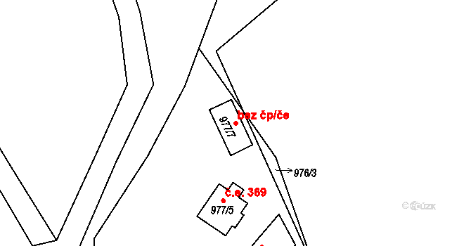Chlumec 77992229 na parcele st. 977/7 v KÚ Chlumec u Chabařovic, Katastrální mapa