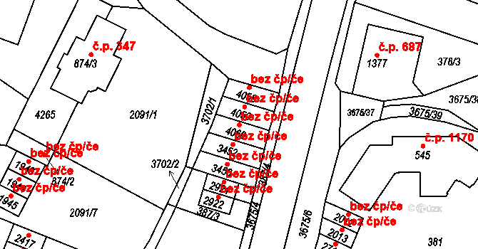 Lanškroun 79033229 na parcele st. 4060 v KÚ Lanškroun, Katastrální mapa