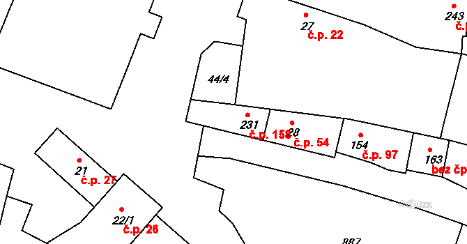 Telce 54, Peruc na parcele st. 28 v KÚ Telce, Katastrální mapa