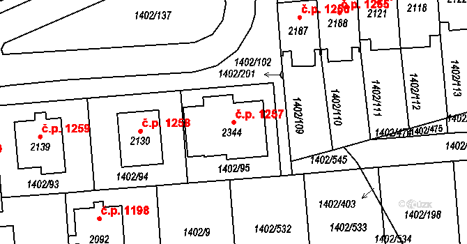 Stříbro 1257 na parcele st. 2344 v KÚ Stříbro, Katastrální mapa