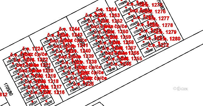 Kopřivnice 1248 na parcele st. 1705/63 v KÚ Kopřivnice, Katastrální mapa