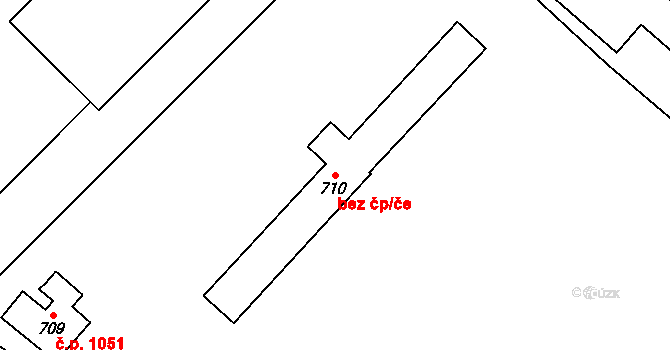 Jablunkov 40200230 na parcele st. 710 v KÚ Jablunkov, Katastrální mapa