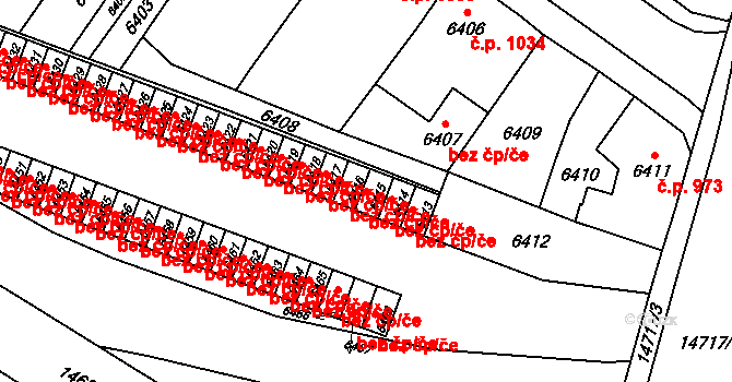 Vsetín 45674230 na parcele st. 6415 v KÚ Vsetín, Katastrální mapa