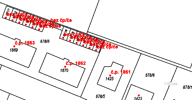 Nový Bydžov 46316230 na parcele st. 1871/13 v KÚ Nový Bydžov, Katastrální mapa