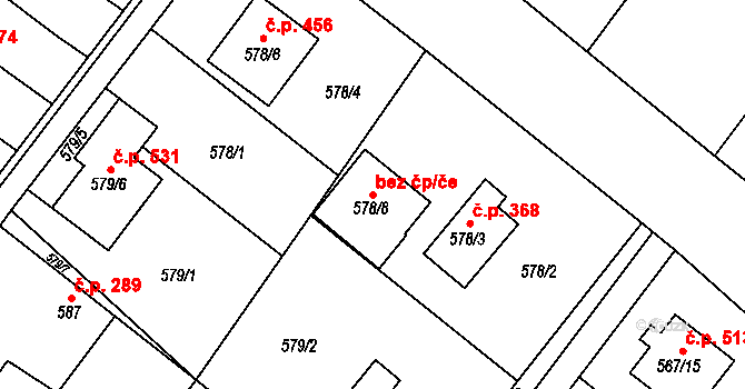 Krmelín 49076230 na parcele st. 578/8 v KÚ Krmelín, Katastrální mapa
