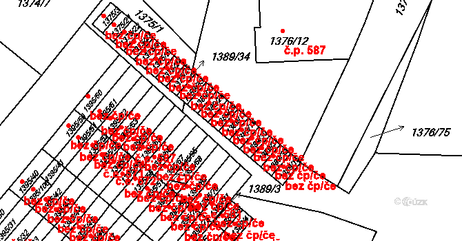 Příbram 50053230 na parcele st. 1389/17 v KÚ Příbram, Katastrální mapa