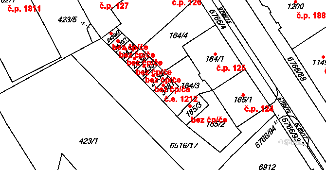 Kraslice 1212 na parcele st. 3381 v KÚ Kraslice, Katastrální mapa