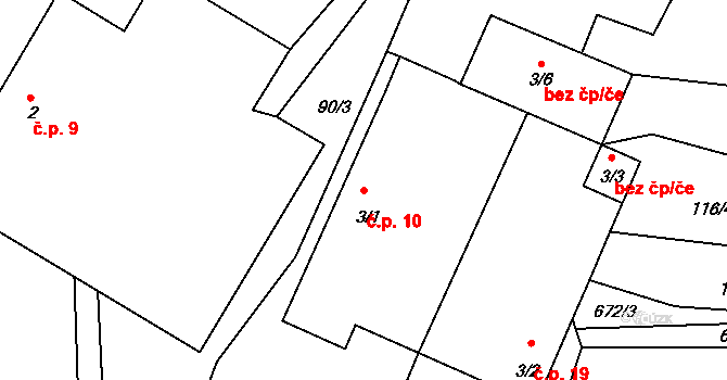 Dolní Svince 10, Dolní Třebonín na parcele st. 3/1 v KÚ Dolní Svince, Katastrální mapa
