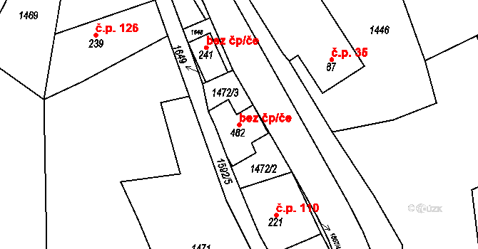 Prlov 155805231 na parcele st. 482 v KÚ Prlov, Katastrální mapa
