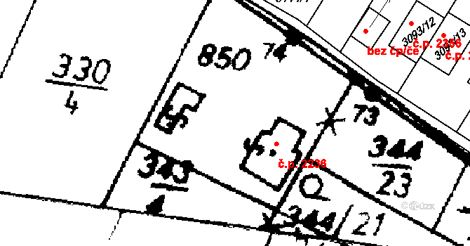 Podlusky 2236, Roudnice nad Labem na parcele st. 850 v KÚ Podlusky, Katastrální mapa