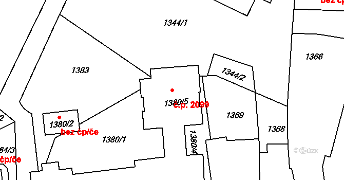 Předměstí 2099, Litoměřice na parcele st. 1380/5 v KÚ Litoměřice, Katastrální mapa