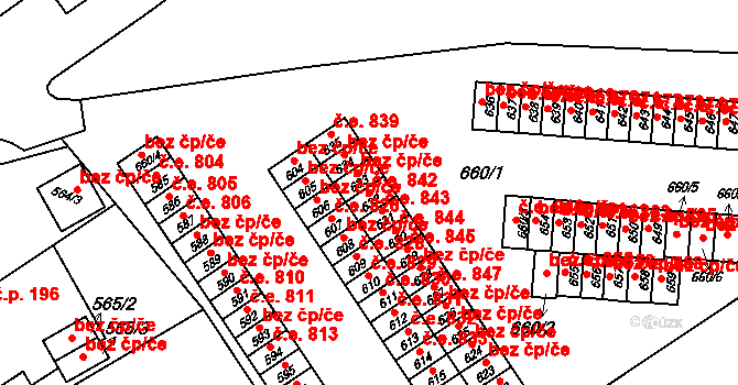Kopřivnice 842 na parcele st. 632 v KÚ Kopřivnice, Katastrální mapa