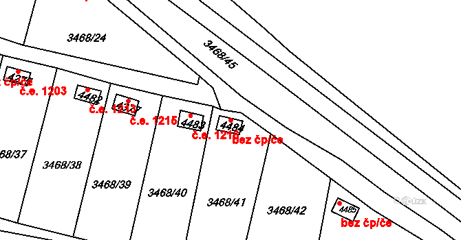 Rakovník 38609231 na parcele st. 4484 v KÚ Rakovník, Katastrální mapa