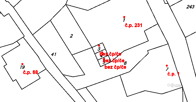 Chvaleč 38997231 na parcele st. 4 v KÚ Chvaleč, Katastrální mapa
