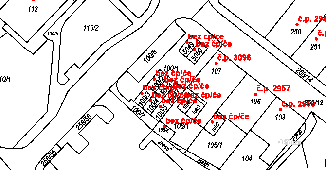 Chomutov 39101231 na parcele st. 5048 v KÚ Chomutov II, Katastrální mapa