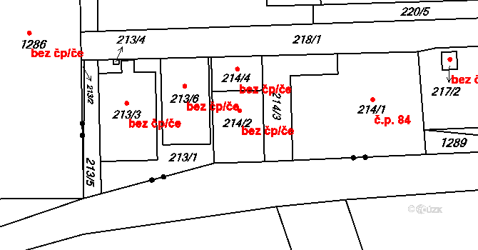 Frýdek-Místek 40347231 na parcele st. 214/2 v KÚ Lysůvky, Katastrální mapa