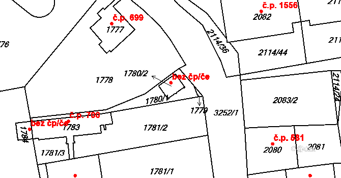 Praha 40382231 na parcele st. 1780/2 v KÚ Krč, Katastrální mapa