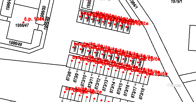Nýřany 42882231 na parcele st. 1986/15 v KÚ Nýřany, Katastrální mapa