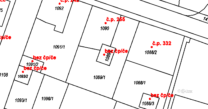 Bohumín 43958231 na parcele st. 1089/2 v KÚ Pudlov, Katastrální mapa