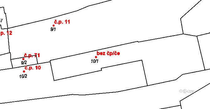 Chrastavice 45245231 na parcele st. 10/1 v KÚ Chrastavice, Katastrální mapa