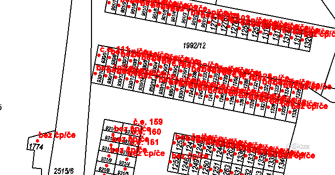 Pacov 45268231 na parcele st. 930/17 v KÚ Pacov, Katastrální mapa