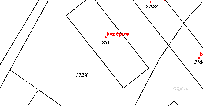 Žďár nad Metují 46006231 na parcele st. 201 v KÚ Žďár nad Metují, Katastrální mapa