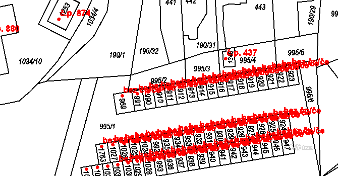 Pardubice 46718231 na parcele st. 911 v KÚ Svítkov, Katastrální mapa