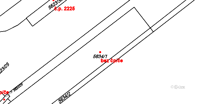 Znojmo 47519231 na parcele st. 5634/1 v KÚ Znojmo-město, Katastrální mapa